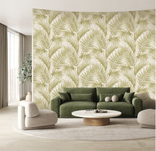 Load image into Gallery viewer, Smooth Velvet Tropical Palm Leaf Wallpaper