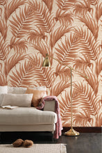 Load image into Gallery viewer, Smooth Velvet Tropical Palm Leaf Wallpaper