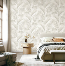 Load image into Gallery viewer, Smooth Velvet Tropical Palm Leaf Wallpaper